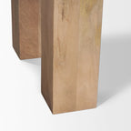 Buffet Beth en bois brun clair avec 3 portes - 74,5 cm (L) x 20 cm (l) x 33 cm (H)