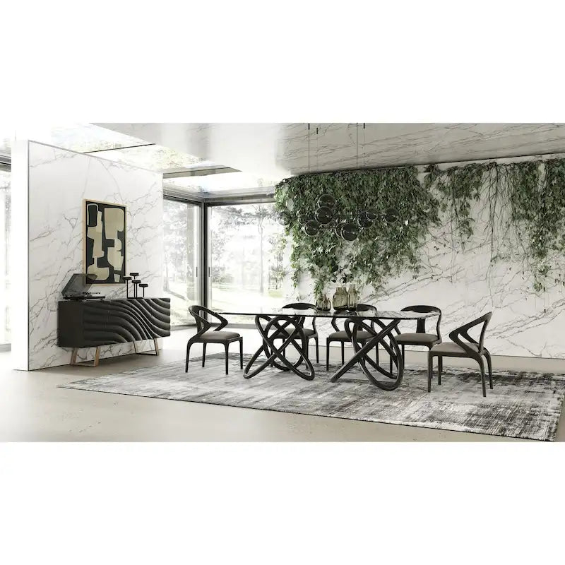 Buffet Modrest Finley style Mid-Century noir et or