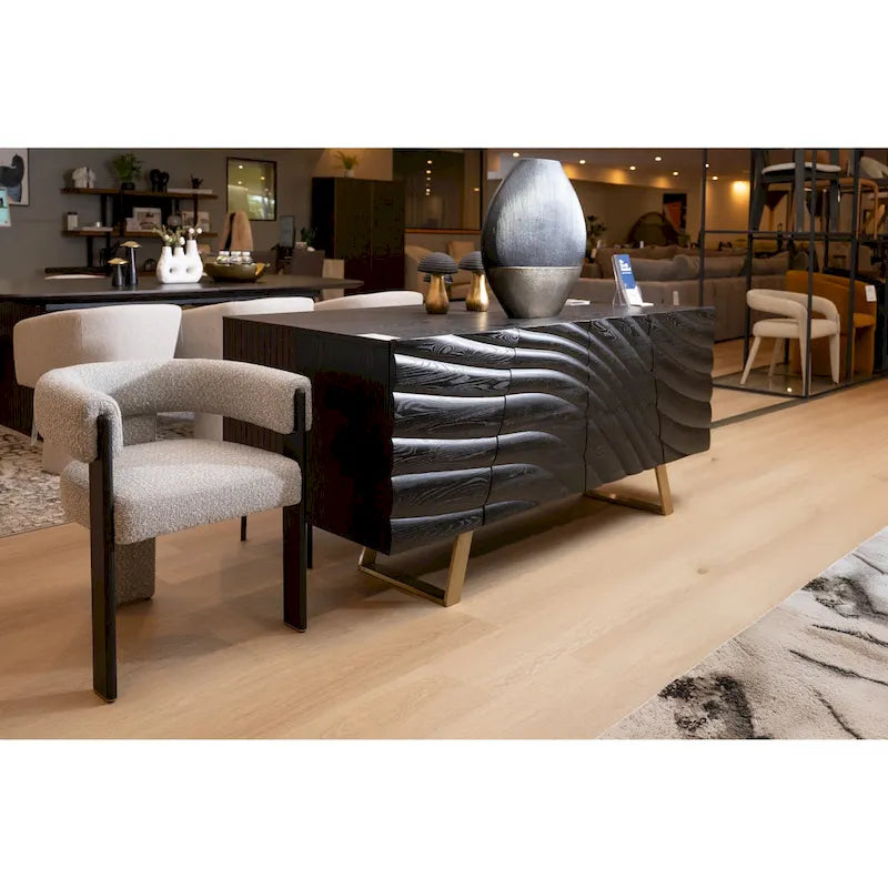 Buffet Modrest Finley style Mid-Century noir et or