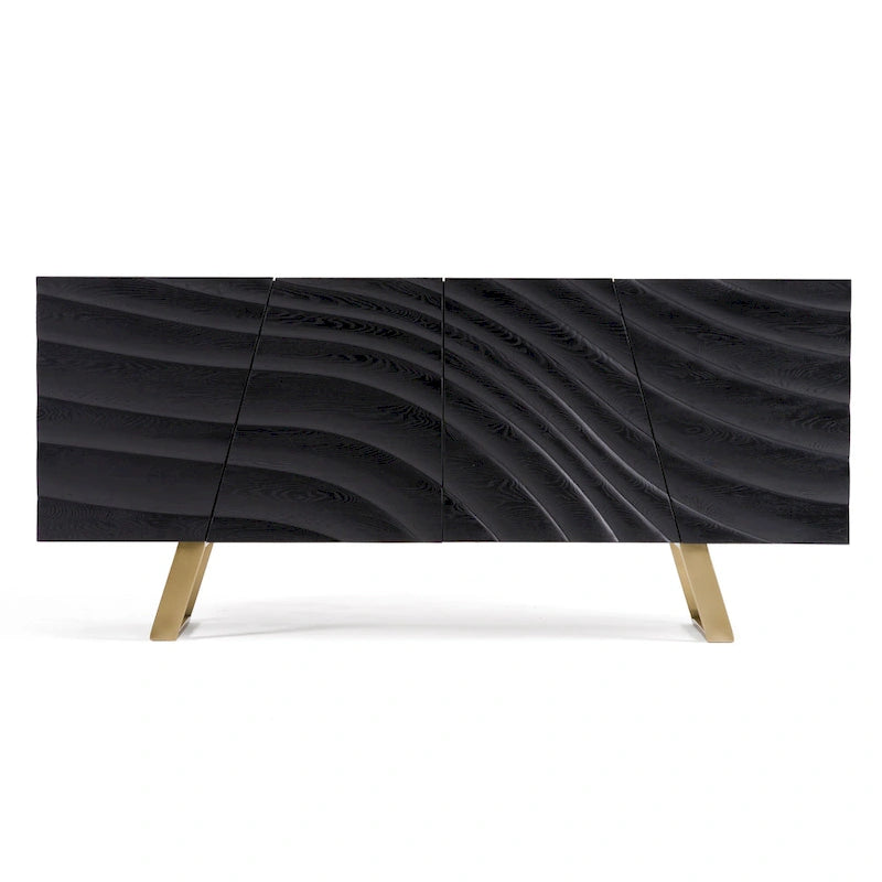 Buffet Modrest Finley style Mid-Century noir et or