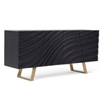 Buffet Modrest Finley style Mid-Century noir et or