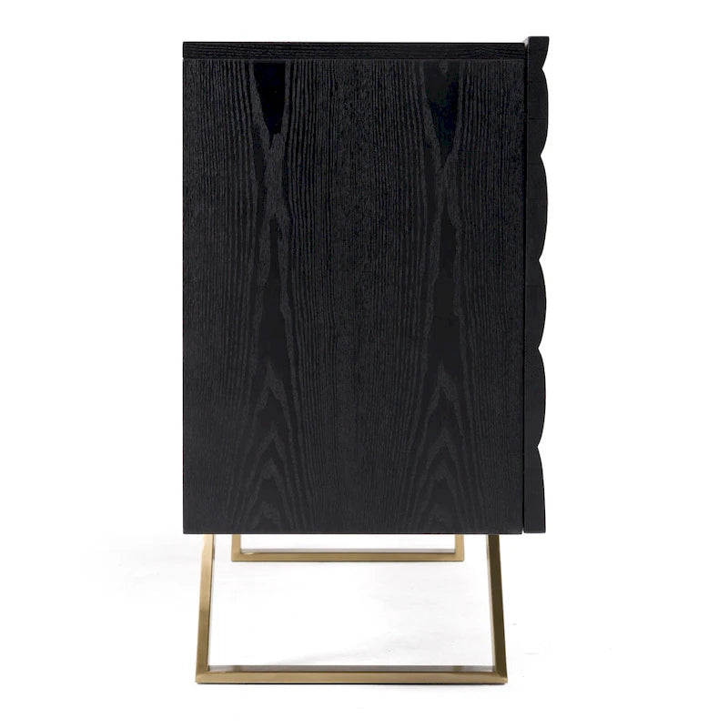 Buffet Modrest Finley style Mid-Century noir et or