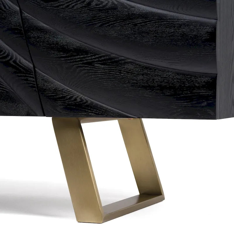 Buffet Modrest Finley style Mid-Century noir et or