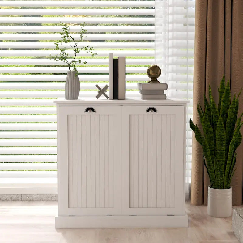 Armoire de tri du linge à deux compartiments basculants