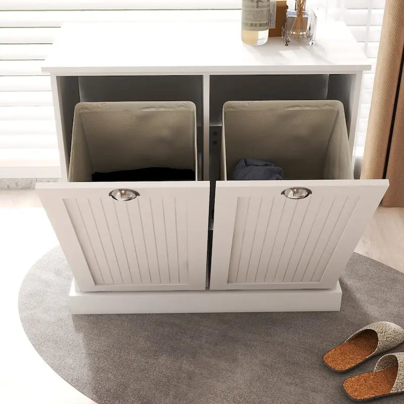 Armoire de tri du linge à deux compartiments basculants