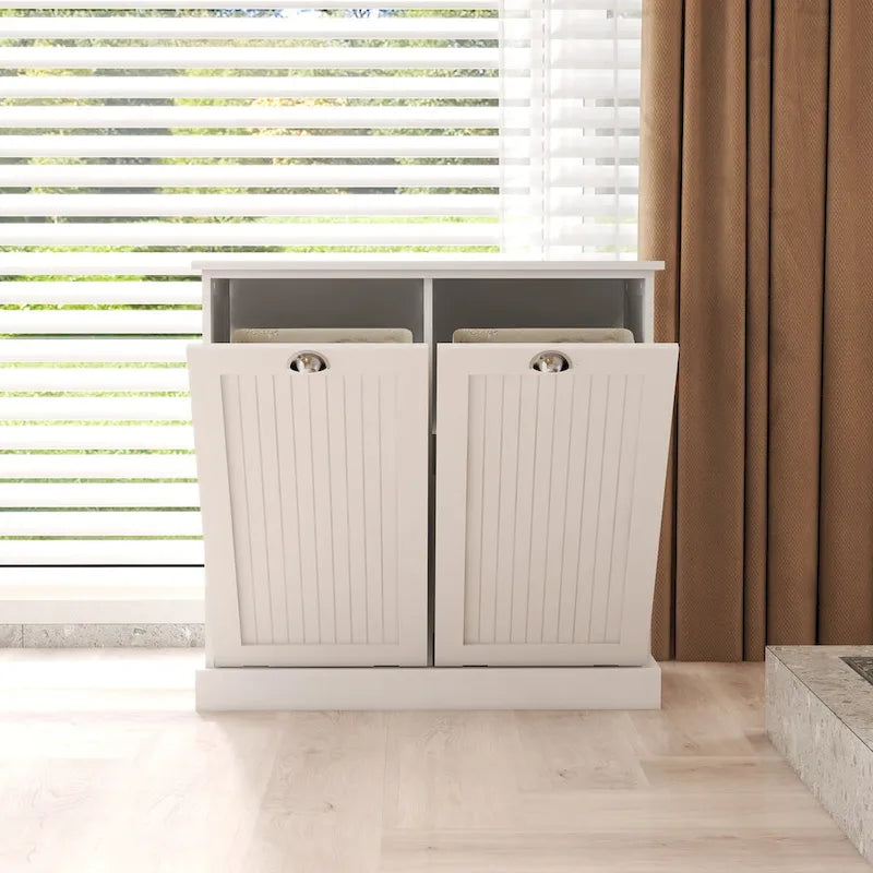 Armoire de tri du linge à deux compartiments basculants