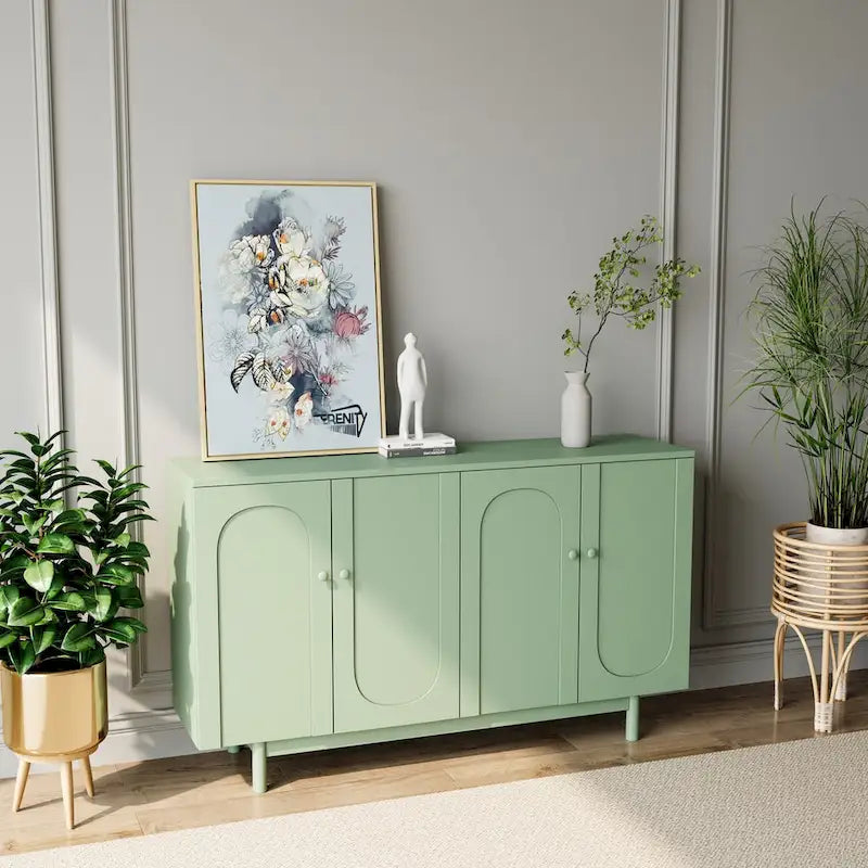 Buffet moderne et élégant à 4 portes avec rangement intégré