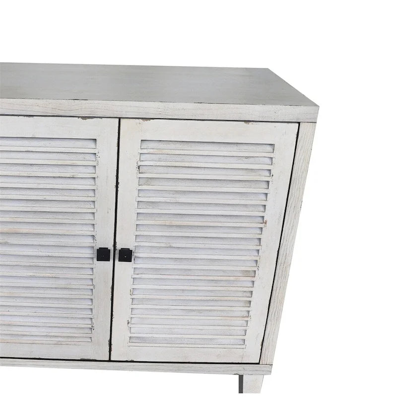 Buffet/meuble de service en bois à 4 portes persiennes