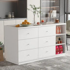 Buffet blanc avec de nombreux compartiments de rangement pour la maison moderne - 63