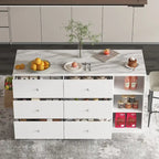 Buffet blanc avec de nombreux compartiments de rangement pour la maison moderne - 63