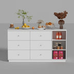 Buffet blanc avec de nombreux compartiments de rangement pour la maison moderne - 63
