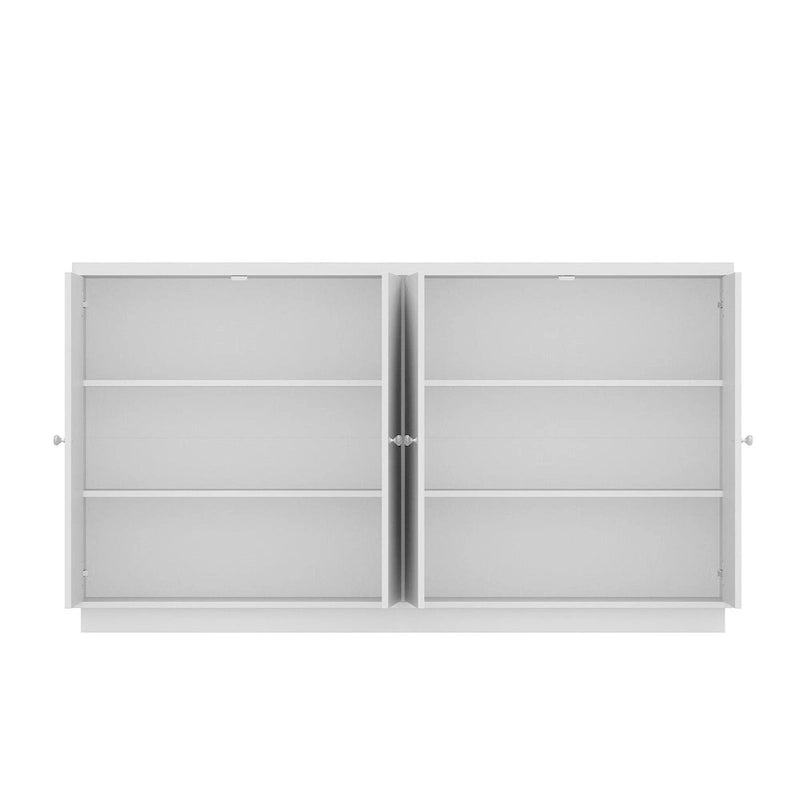 Buffet blanc avec de nombreux compartiments de rangement pour la maison moderne - 63