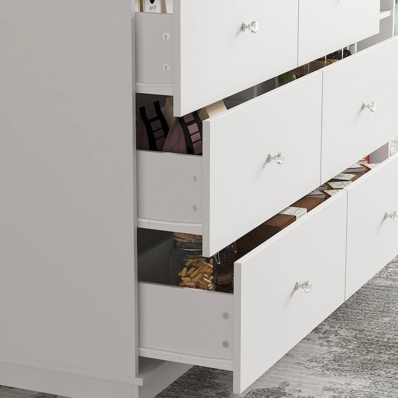 Buffet blanc avec de nombreux compartiments de rangement pour la maison moderne - 63