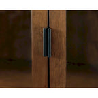 Bibliothèque/vitrine à porte vitrée style moderne du milieu du siècle, bibliothèque/vitrine de bureau, bibliothèque/vitrine d'appoint, marron