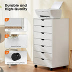 Commode Sweetcrispy à 7 tiroirs - Meuble de rangement à roulettes en bois avec tiroirs de rangement mobiles pour bureau