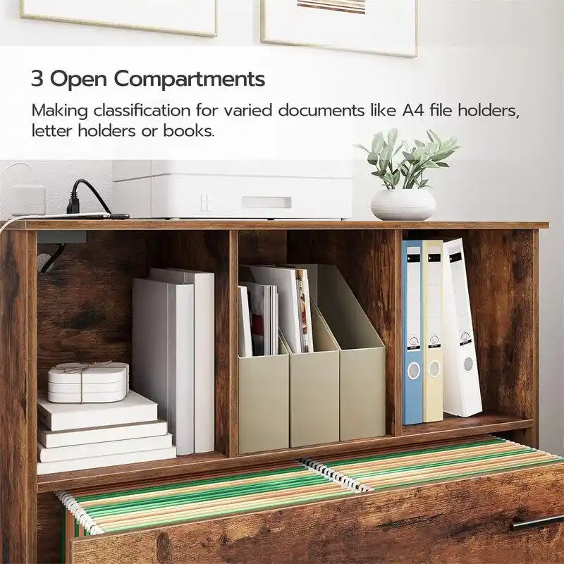 Classeur latéral mobile avec station de recharge - 14,2 P x 31,5 L x 26,6 H