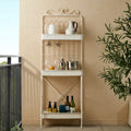 Étagère à plantes Glitzhome 68H à 3 niveaux en métal noir, support de cuisine multifonctionnel pour l'intérieur et l'extérieur.