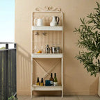 Étagère à plantes Glitzhome 68H à 3 niveaux en métal noir, support de cuisine multifonctionnel pour l'intérieur et l'extérieur.