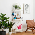 Étagère à plantes Glitzhome 68H à 3 niveaux en métal noir, support de cuisine multifonctionnel pour l'intérieur et l'extérieur.