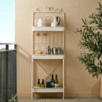 Étagère à plantes Glitzhome 68H à 3 niveaux en métal noir, support de cuisine multifonctionnel pour l'intérieur et l'extérieur.