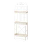 Étagère à plantes Glitzhome 68H à 3 niveaux en métal noir, support de cuisine multifonctionnel pour l'intérieur et l'extérieur.