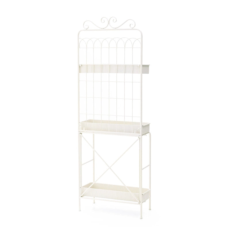 Étagère à plantes Glitzhome 68H à 3 niveaux en métal noir, support de cuisine multifonctionnel pour l'intérieur et l'extérieur.