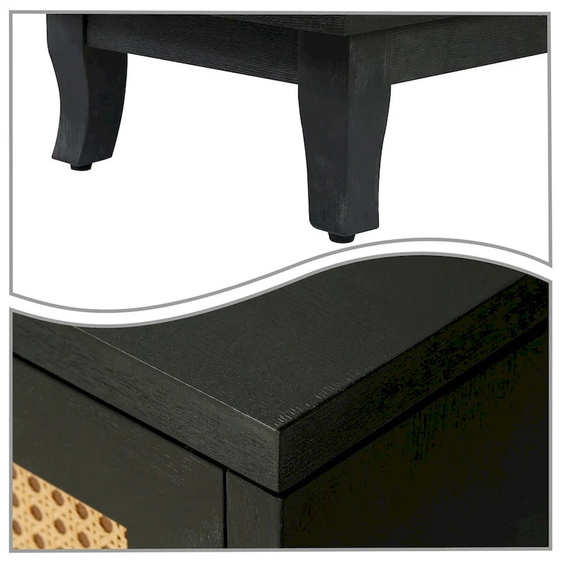 Buffet horizontal de style ferme moderne avec deux placards