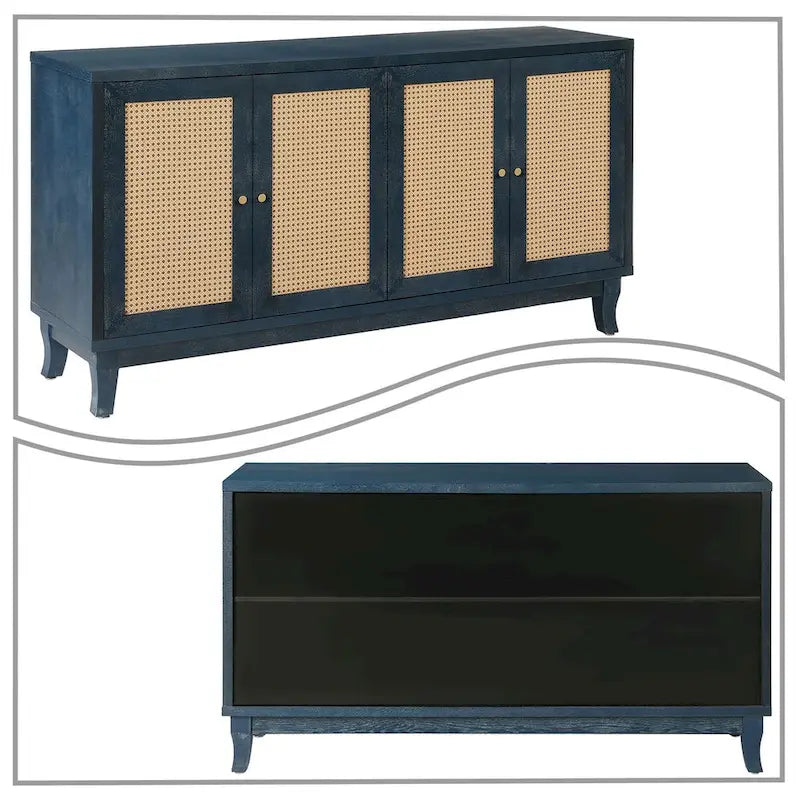 Buffet horizontal de style ferme moderne avec deux placards