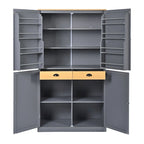 Armoire de rangement de cuisine autoportante de 40,2 x 20 x 71,3 pouces de haut, avec 2 tiroirs, 2 étagères réglables et 8 étagères de porte.