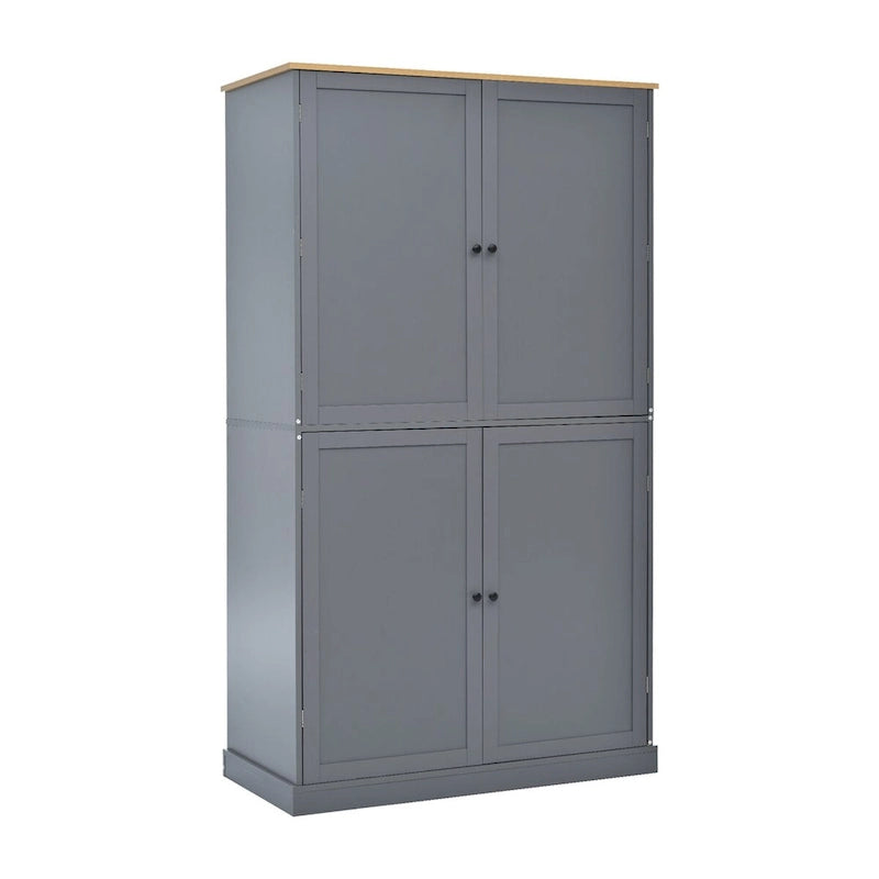Armoire de rangement de cuisine autoportante de 40,2 x 20 x 71,3 pouces de haut, avec 2 tiroirs, 2 étagères réglables et 8 étagères de porte.