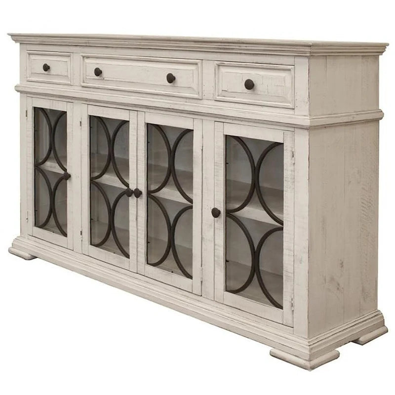 Vineyard Mod Circle Sideboard - Ivory - 72