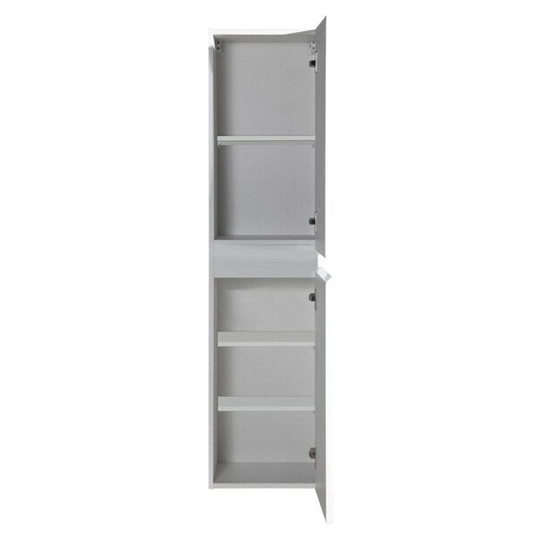 Tour de rangement en lin de 35,5 cm (14 pouces) de la collection Frost - Laque - 13,8 x 11,8 x 55,1 cm