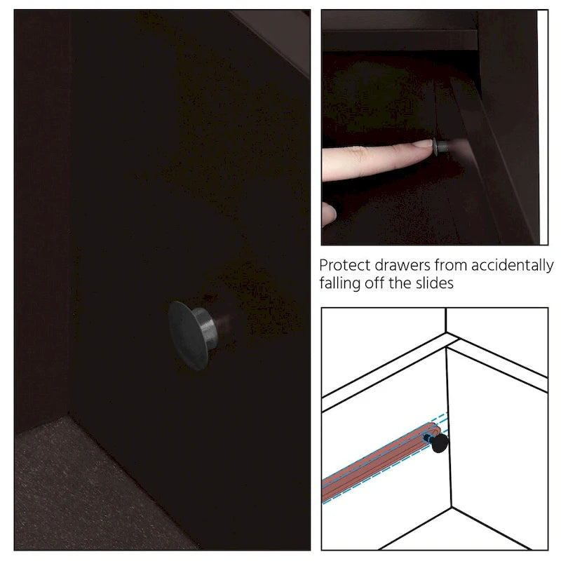 Meuble de salle de bain Yaheetech avec 4 tiroirs et rangement intégré