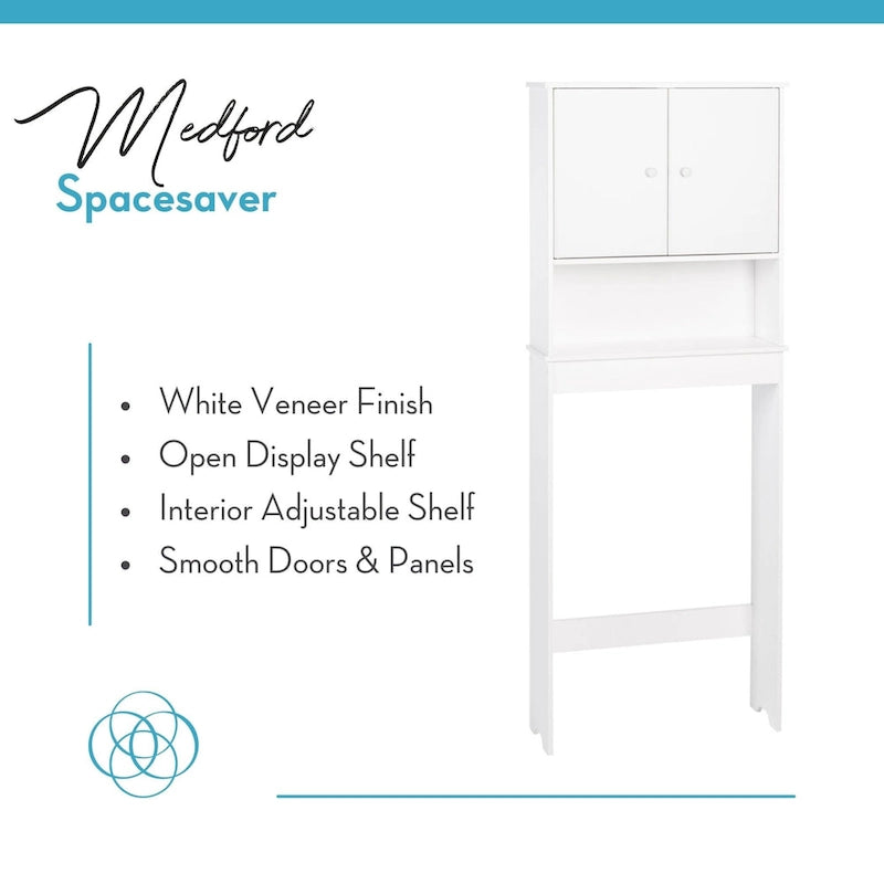 Armoire à pharmacie murale RiverRidge Medford, gain de place, à placer au-dessus des toilettes - Blanche