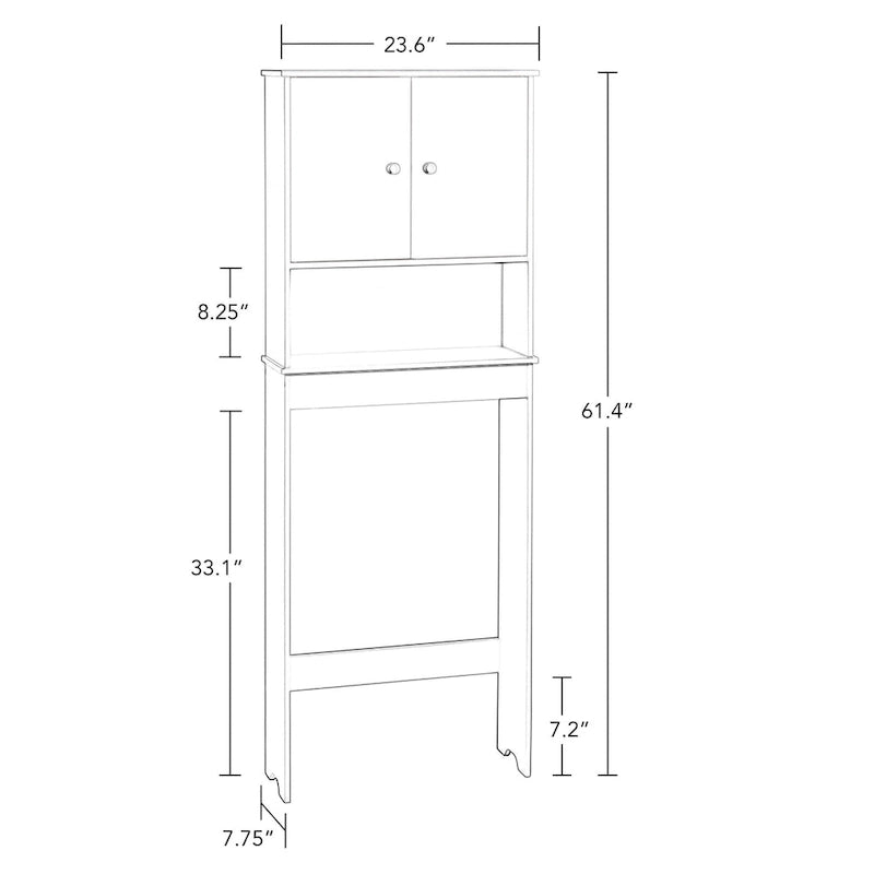 Armoire à pharmacie murale RiverRidge Medford, gain de place, à placer au-dessus des toilettes - Blanche
