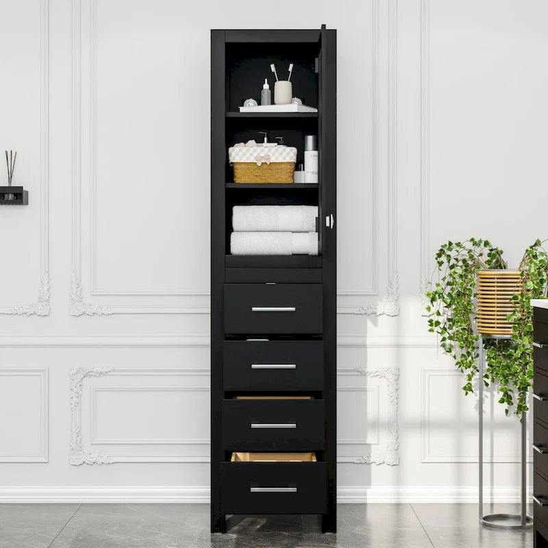 Armoire à linge autoportante Eviva Aberdeen 18 po L x 20 po P x 72 po H, couleur expresso