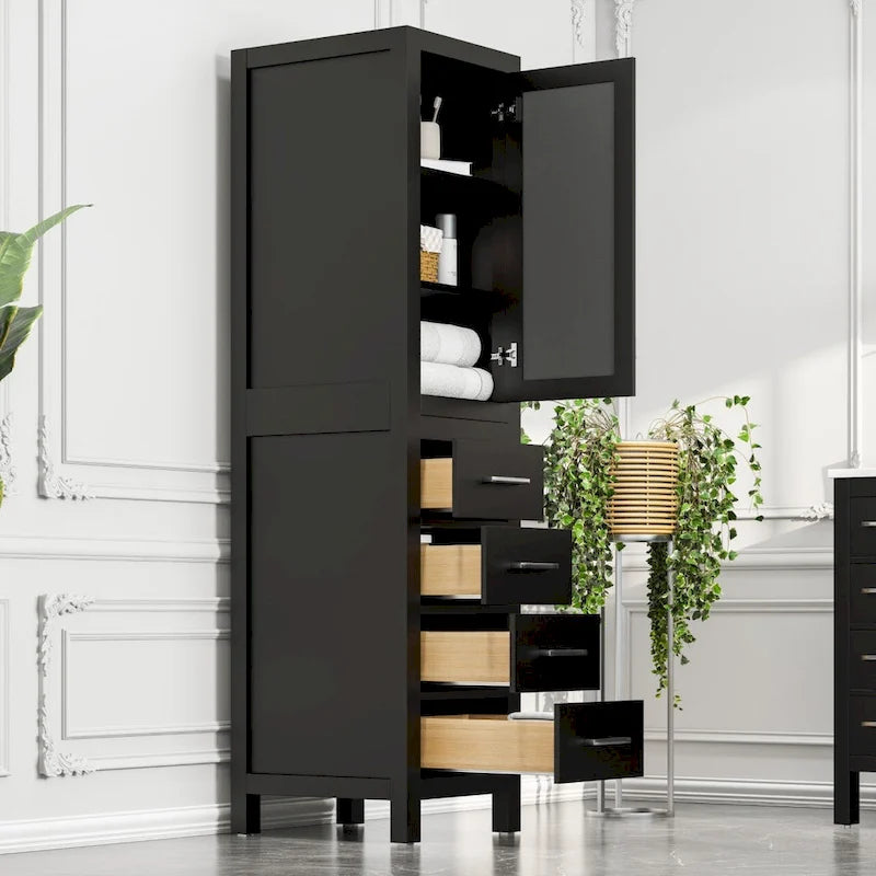 Armoire à linge autoportante Eviva Aberdeen 18 po L x 20 po P x 72 po H, couleur expresso