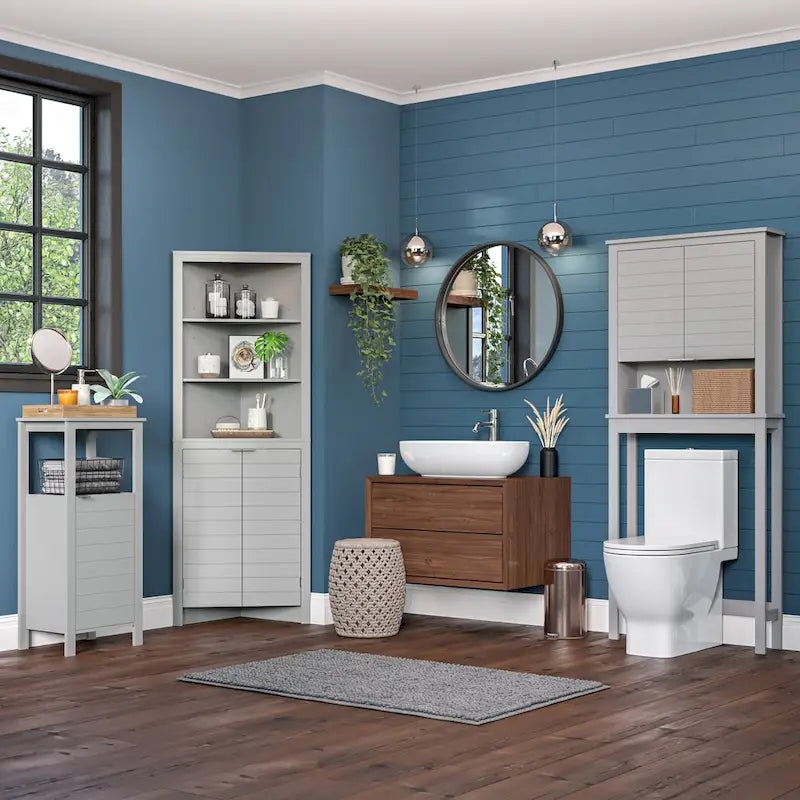 Meuble de rangement d'angle haut RiverRidge Madison pour salle de bain avec étagères ouvertes - Non disponible