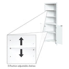 Meuble de rangement d'angle haut RiverRidge Madison pour salle de bain avec étagères ouvertes - Non disponible