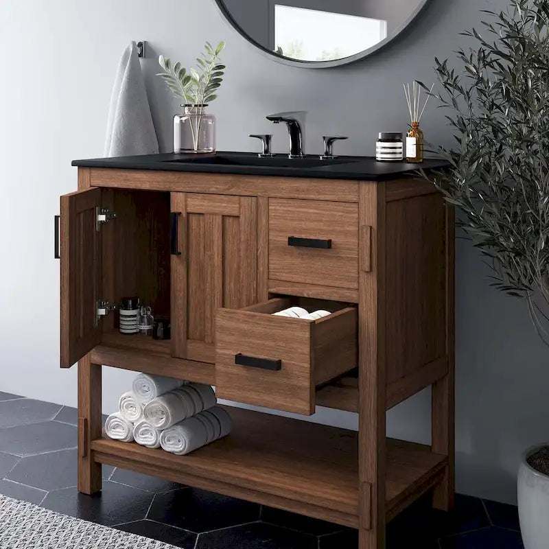 Meuble-lavabo Ashlyn 36 en bois (vasque non incluse) - 36