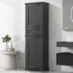 Armoire à linge avec tiroir et étagère réglable, 56 cm (L) x 28 cm (P) x 171 cm (H)
