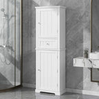 Armoire à linge avec tiroir et étagère réglable, 56 cm (L) x 28 cm (P) x 171 cm (H)