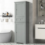Armoire à linge avec tiroir et étagère réglable, 56 cm (L) x 28 cm (P) x 171 cm (H)