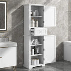 Armoire à linge avec tiroir et étagère réglable, 56 cm (L) x 28 cm (P) x 171 cm (H)