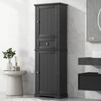 Armoire à linge avec tiroir et étagère réglable, 56 cm (L) x 28 cm (P) x 171 cm (H)
