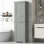 Armoire à linge avec tiroir et étagère réglable, 56 cm (L) x 28 cm (P) x 171 cm (H)