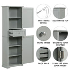 Armoire à linge avec tiroir et étagère réglable, 56 cm (L) x 28 cm (P) x 171 cm (H)