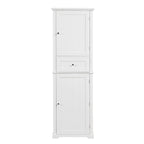 Armoire à linge avec tiroir et étagère réglable, 56 cm (L) x 28 cm (P) x 171 cm (H)