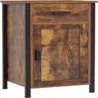 Meuble de rangement étroit au sol avec 1 porte et 1 tiroir - 11,8 cm (P) x 13,8 cm (L) x 31,5 cm (H)
