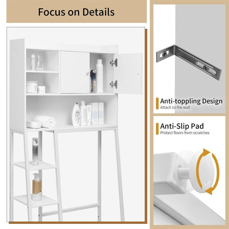 Meuble de rangement à installer au-dessus des toilettes - 11,81 cm (P) x 31,5 cm (L) x 61,4 cm (H)